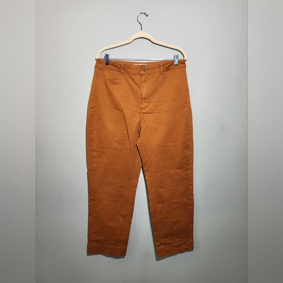 🌜 EVERLANE Curvy Straight High Rise Jean | Burnt Orange | size 12 - Picture 10 of 10